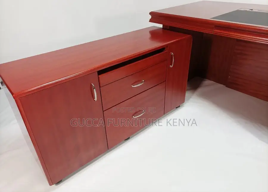 Office Tables:160cm Wood Veneer Mahogany Executive Desk