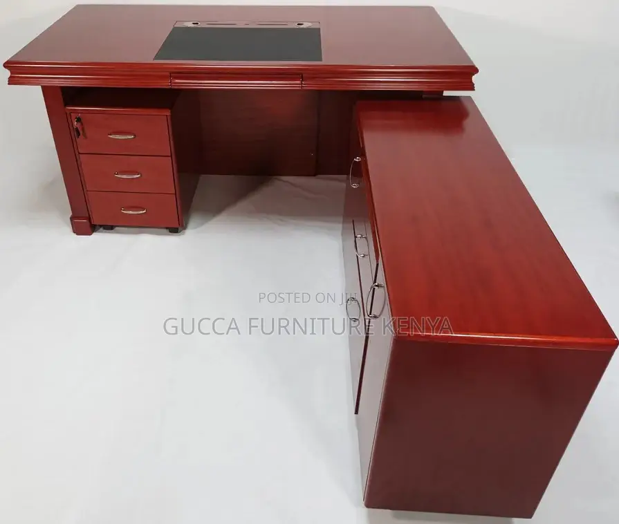 Office Tables:160cm Wood Veneer Mahogany Executive Desk