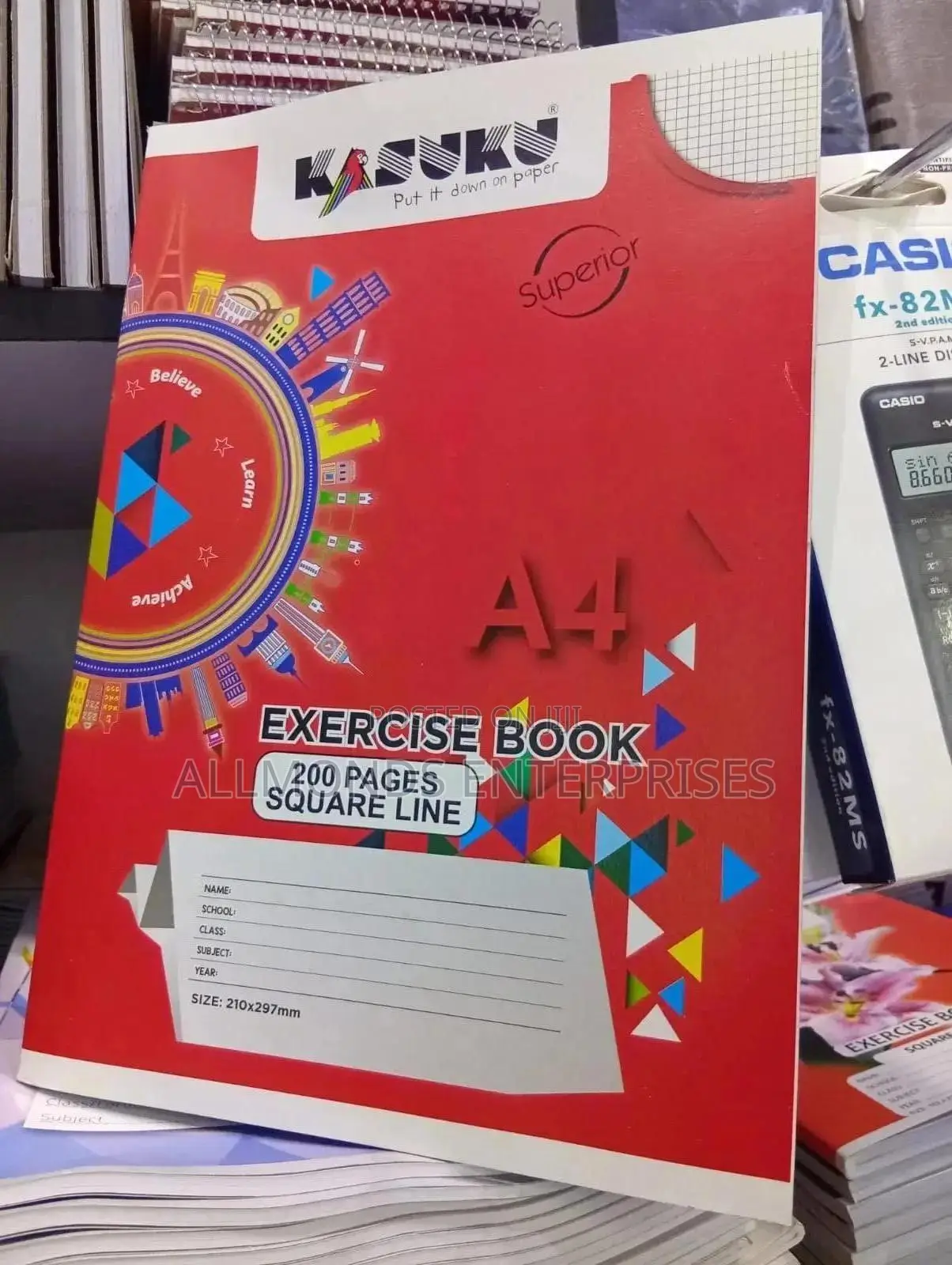 A4 Exercise Book 200 Pages- Kasuku