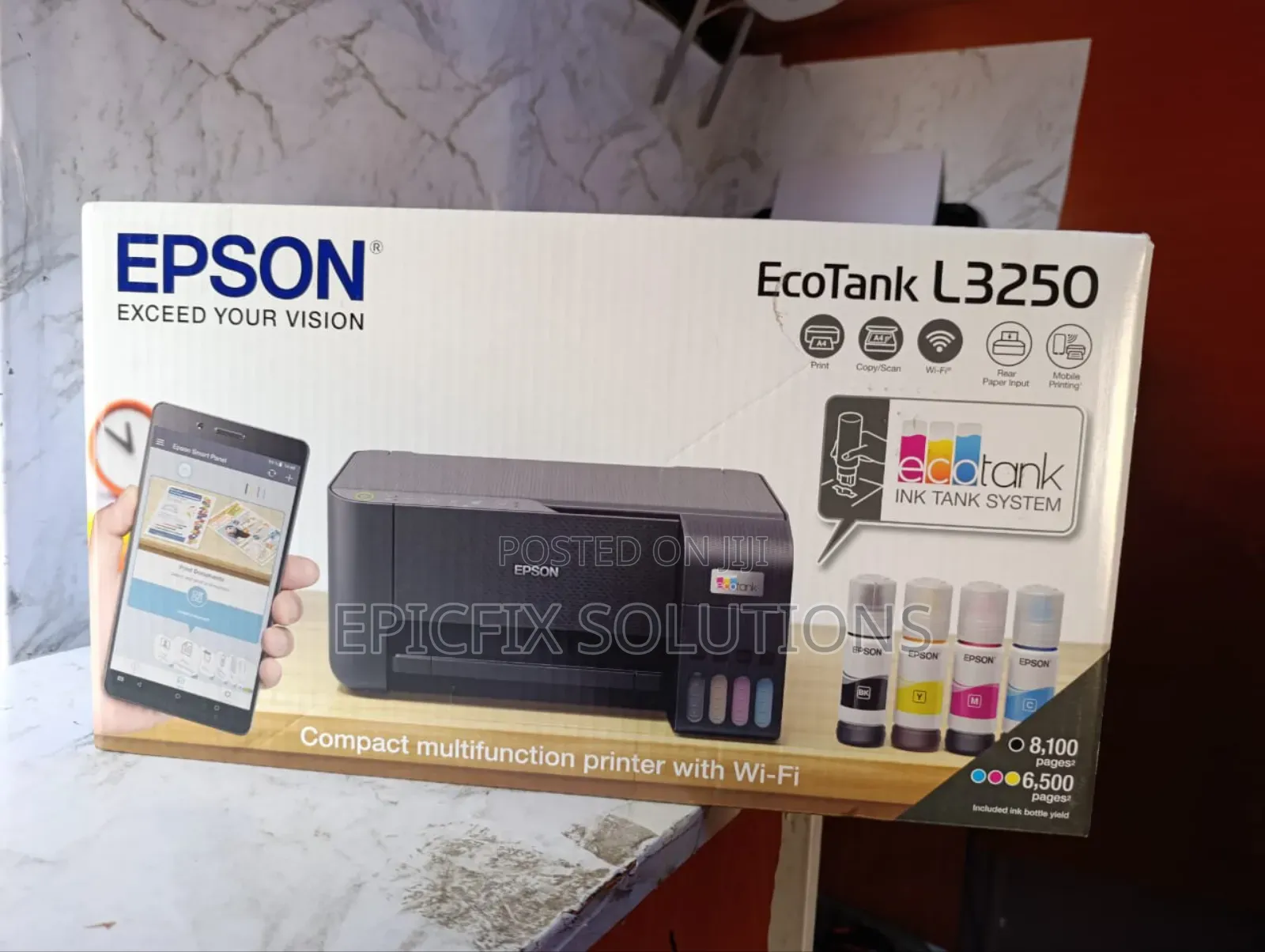 Epson Ecotank and Four Colours Wireless Printer L3250