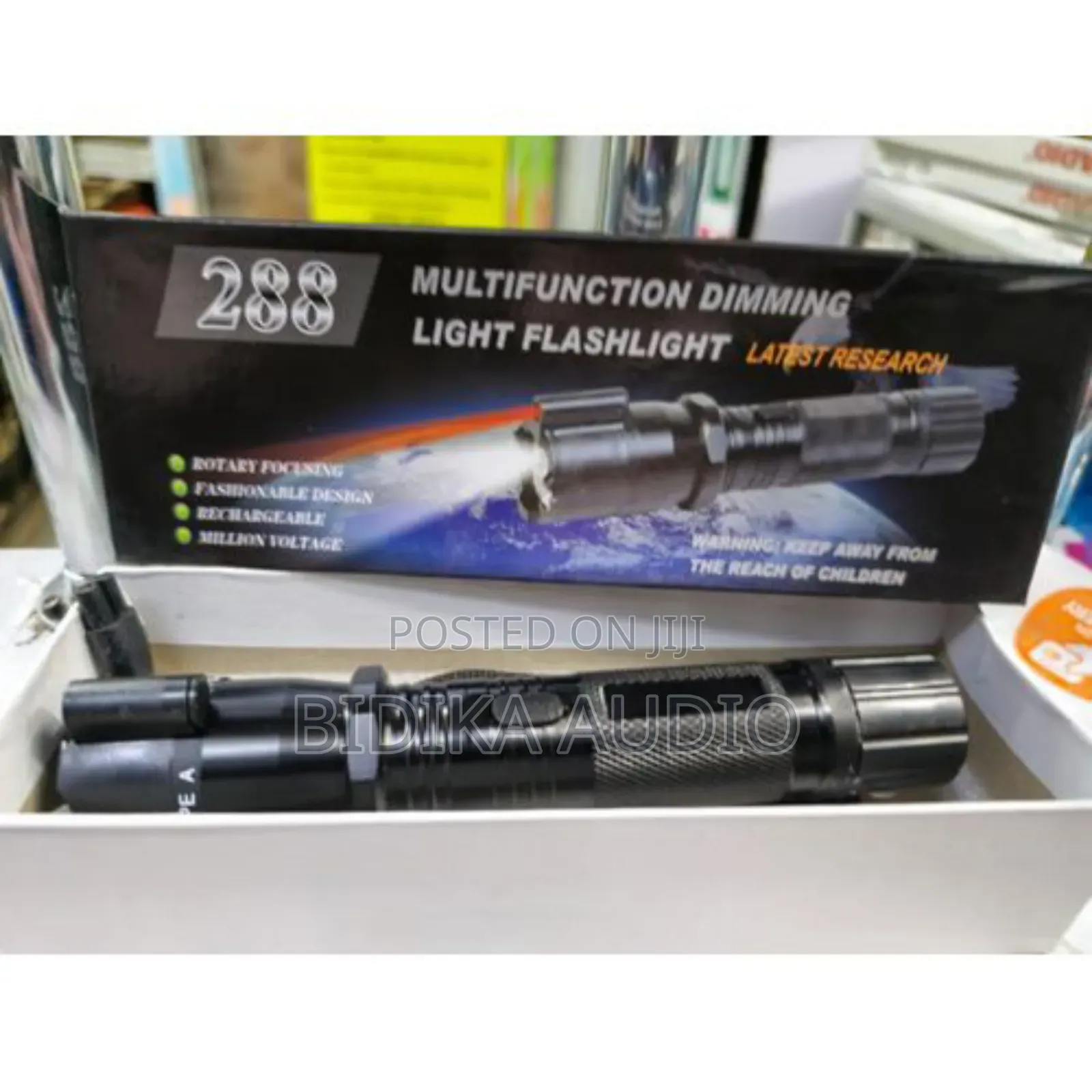 288 Powerful Led Flashlight Torch With Electric and Laser
