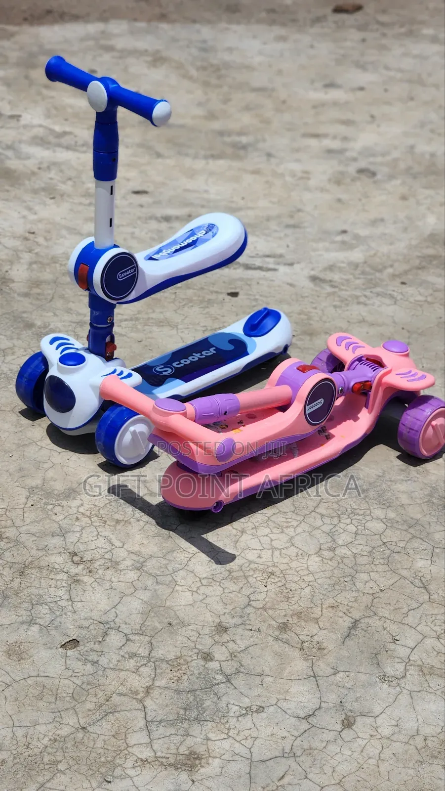 2 in 1 Adjustable Foldable Scooters for Kids Below 5 Years