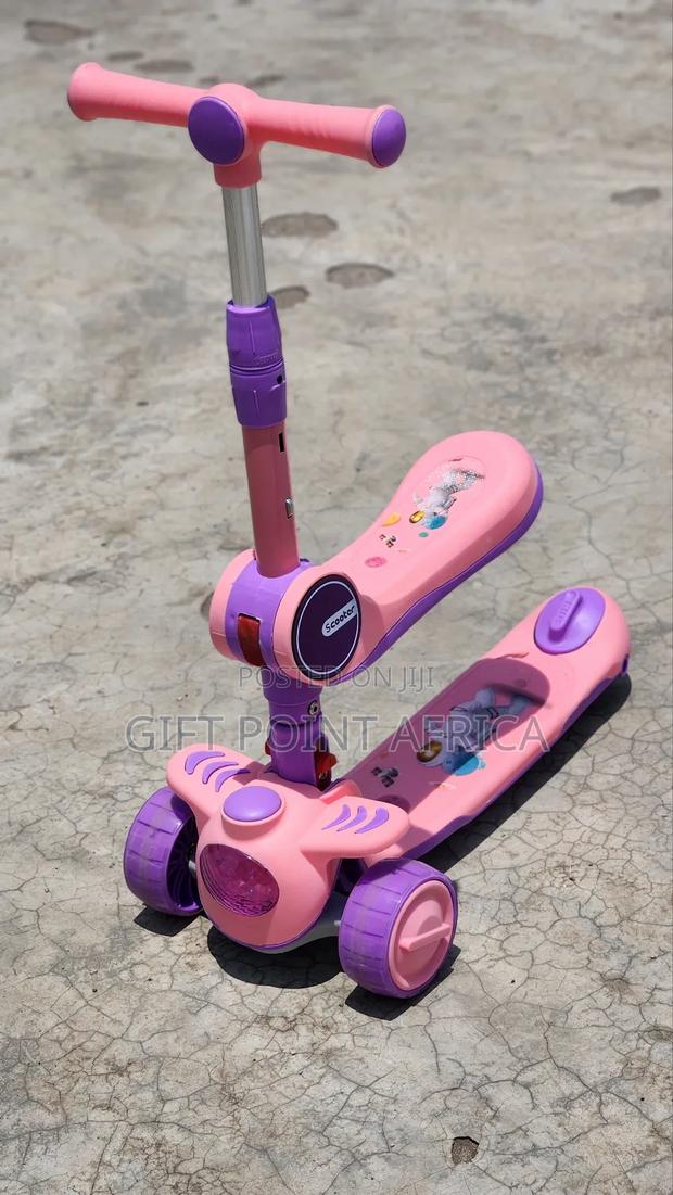 Pink 2 in 1 Scooter for Kids - main view