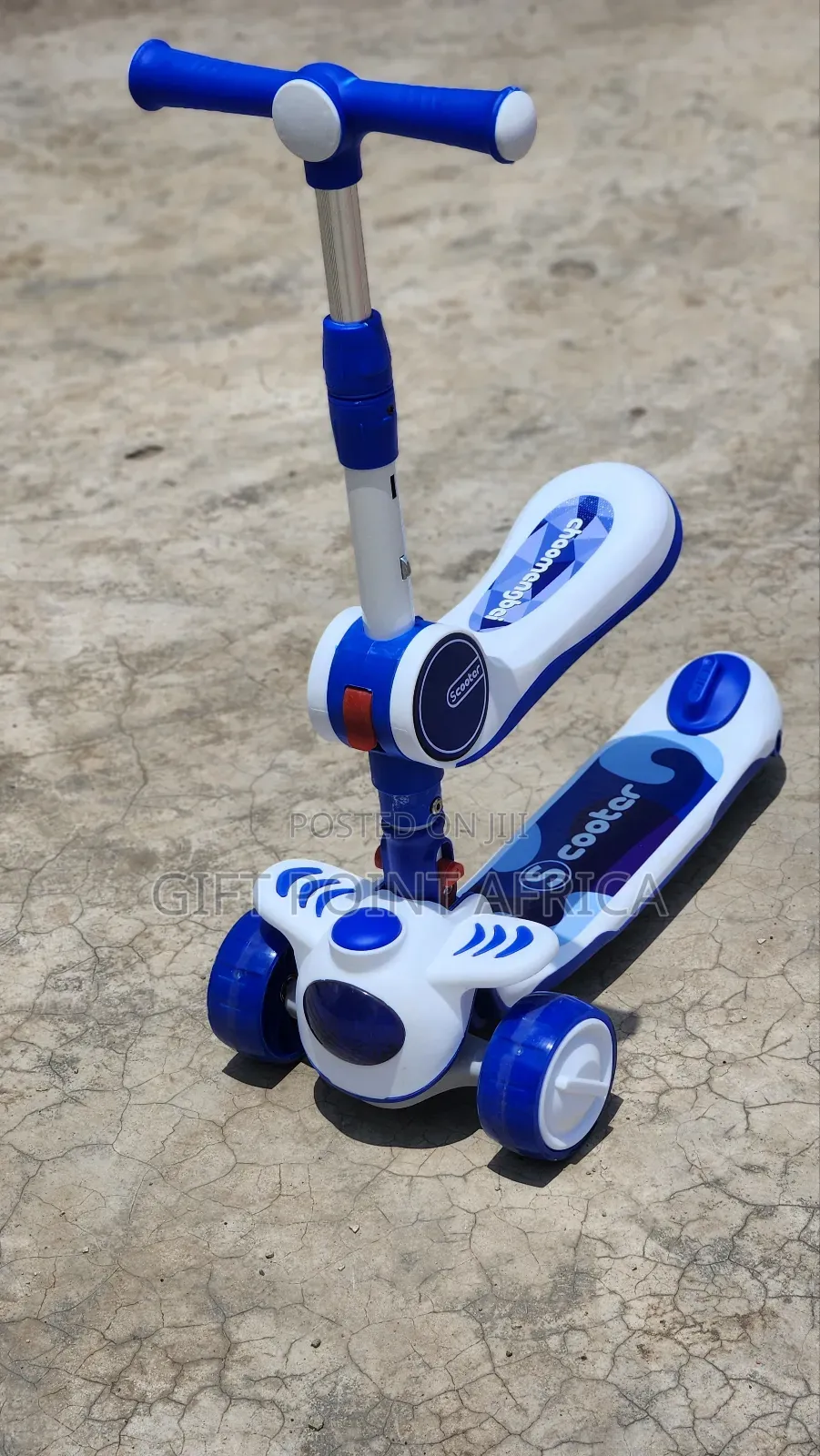 Blue 2 in 1 Scooter for Kids Below 5 Years