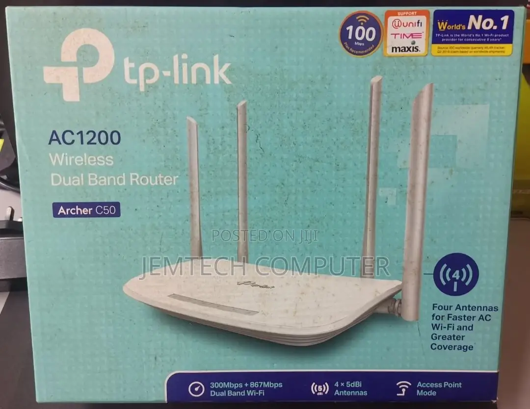 Tp-Link Ac1200 Wireless Dual Band Router - Tl-Archer C50 C50