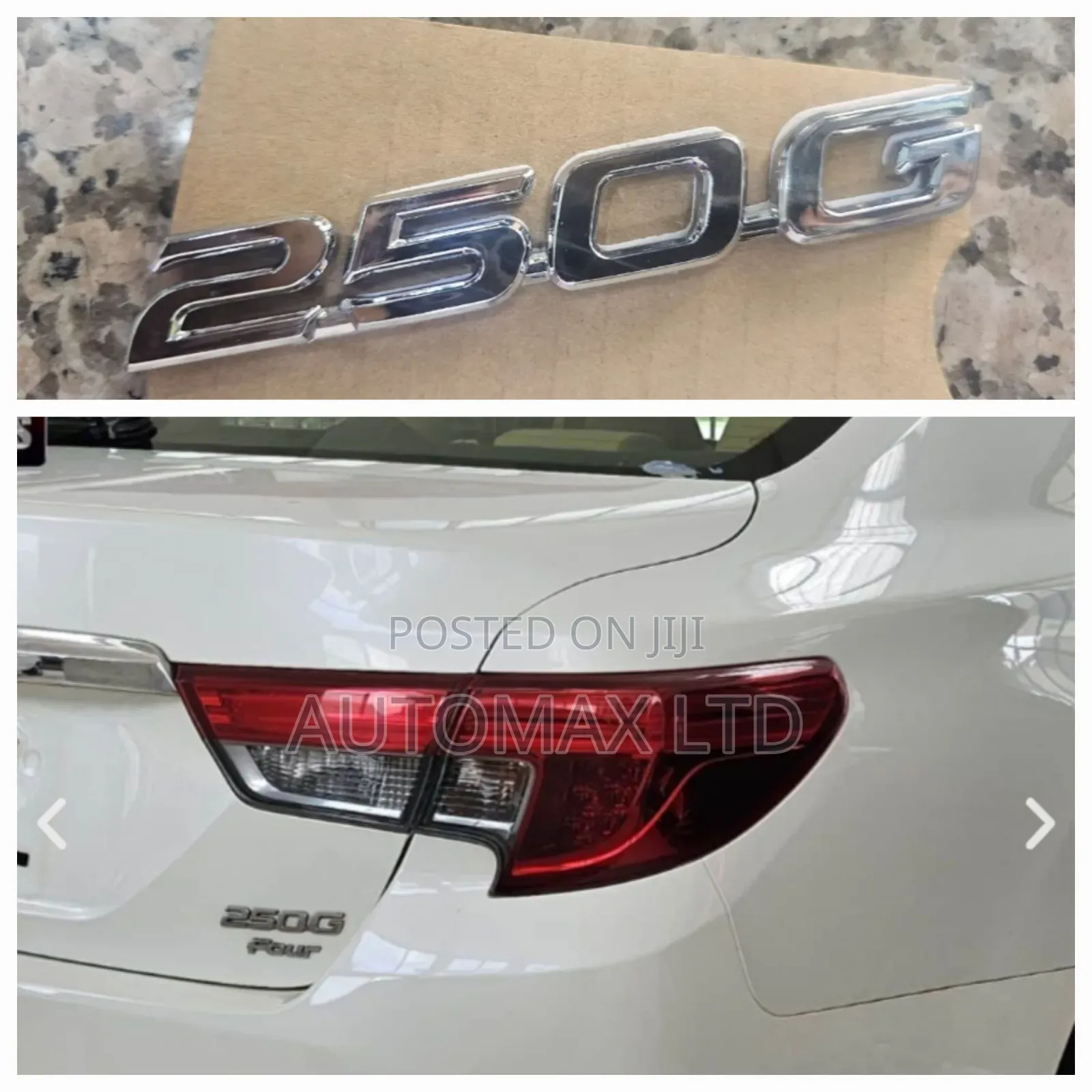 Toyota Mark X Chrome "250g" Boot Emblem