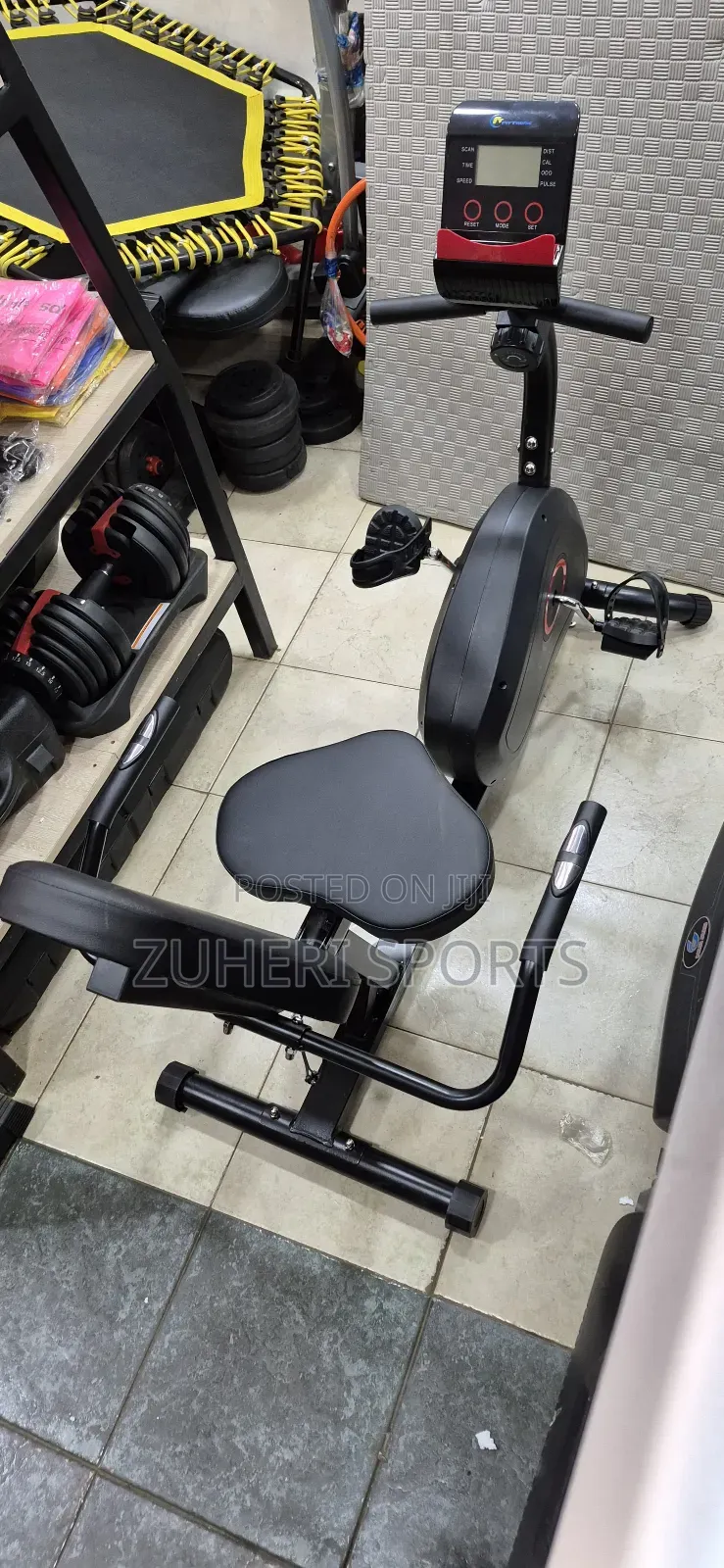 Recumbent Exercise Bike Back Rest Seat Adjustable Resistance