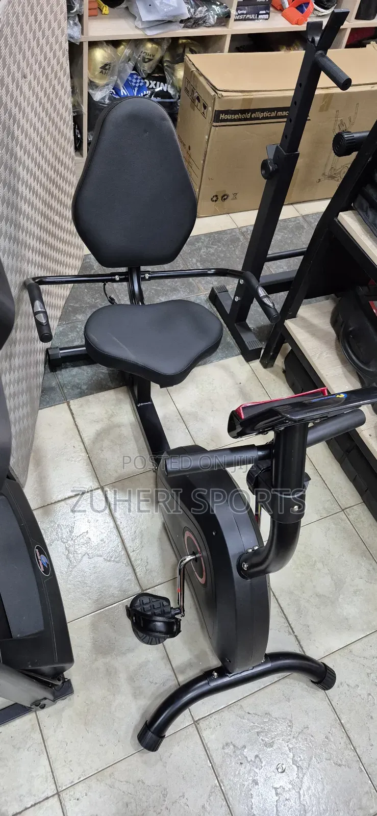 Recumbent Exercise Bike Back Rest Seat Adjustable Resistance