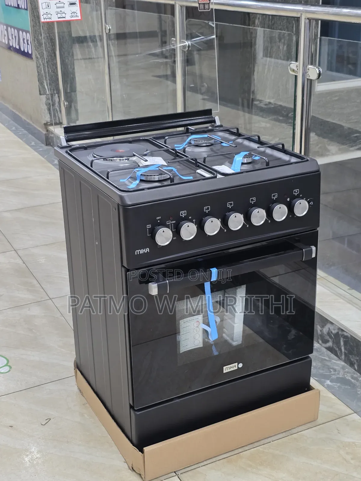 Cooker, Mika Standing Cooker 58cm×58cm 3g+1e Dark Matt