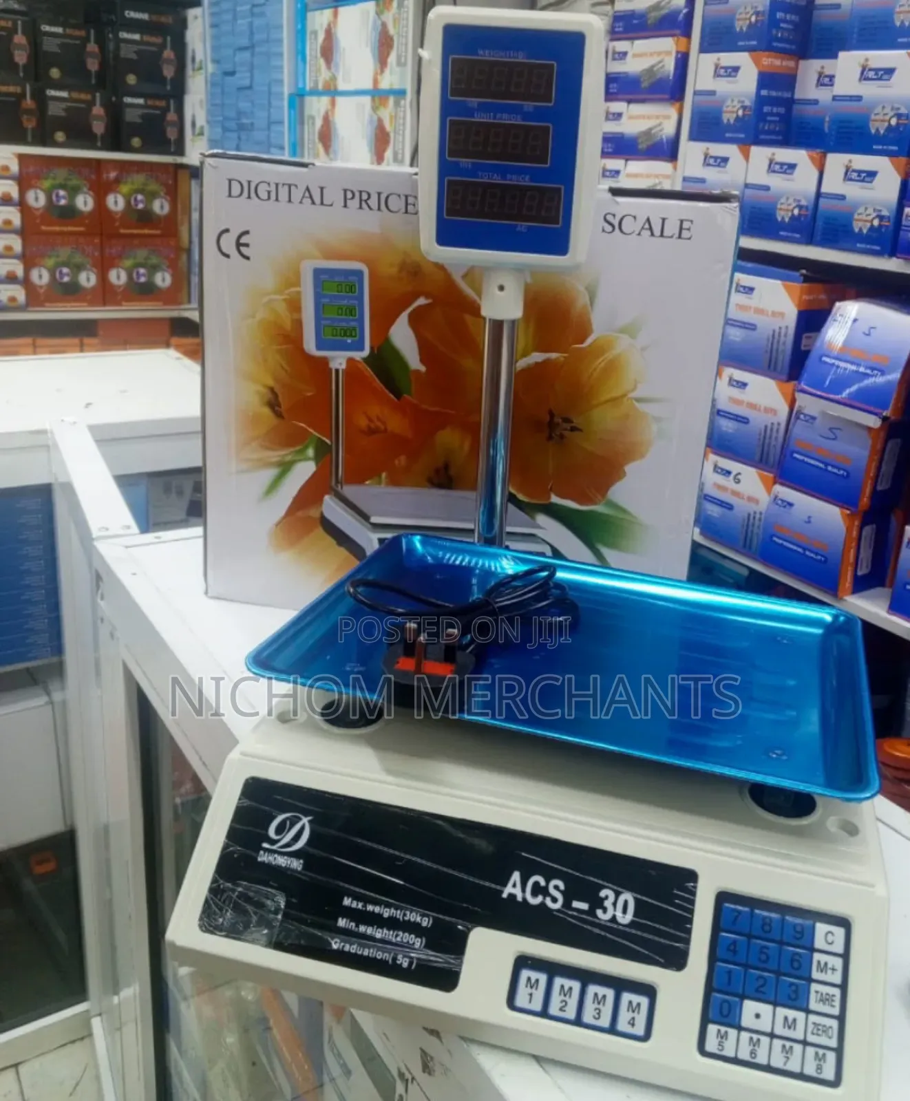 Acs 30/30kg Digital Weighing Scale With Handle Display