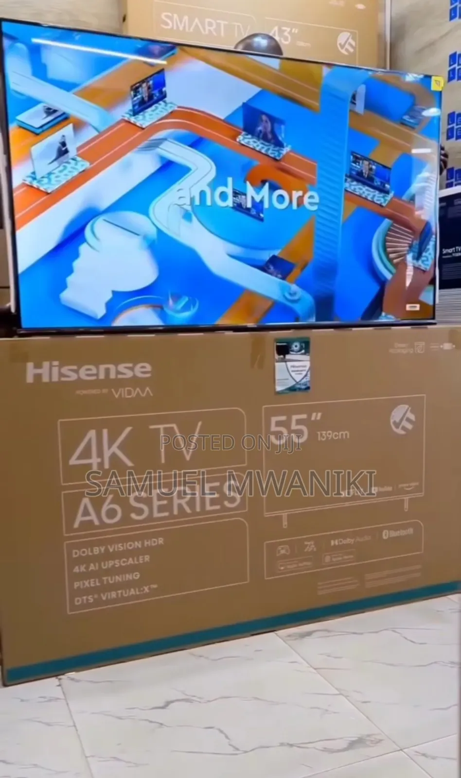Hisense 55′′ Uhd A6 Series Vidaa Smart Tv Bluetooth 5.0