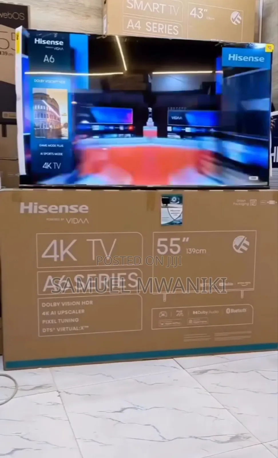 Hisense 55′′ Uhd A6 Series Vidaa Smart Tv Bluetooth 5.0