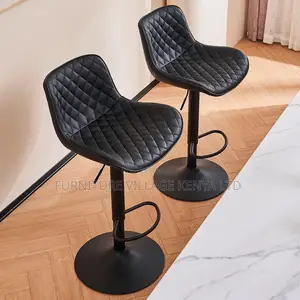 Modern Pu Leather Padded Swivel Gas Lift Bar Stools