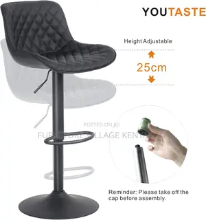 Modern Pu Leather Padded Swivel Gas Lift Bar Stools