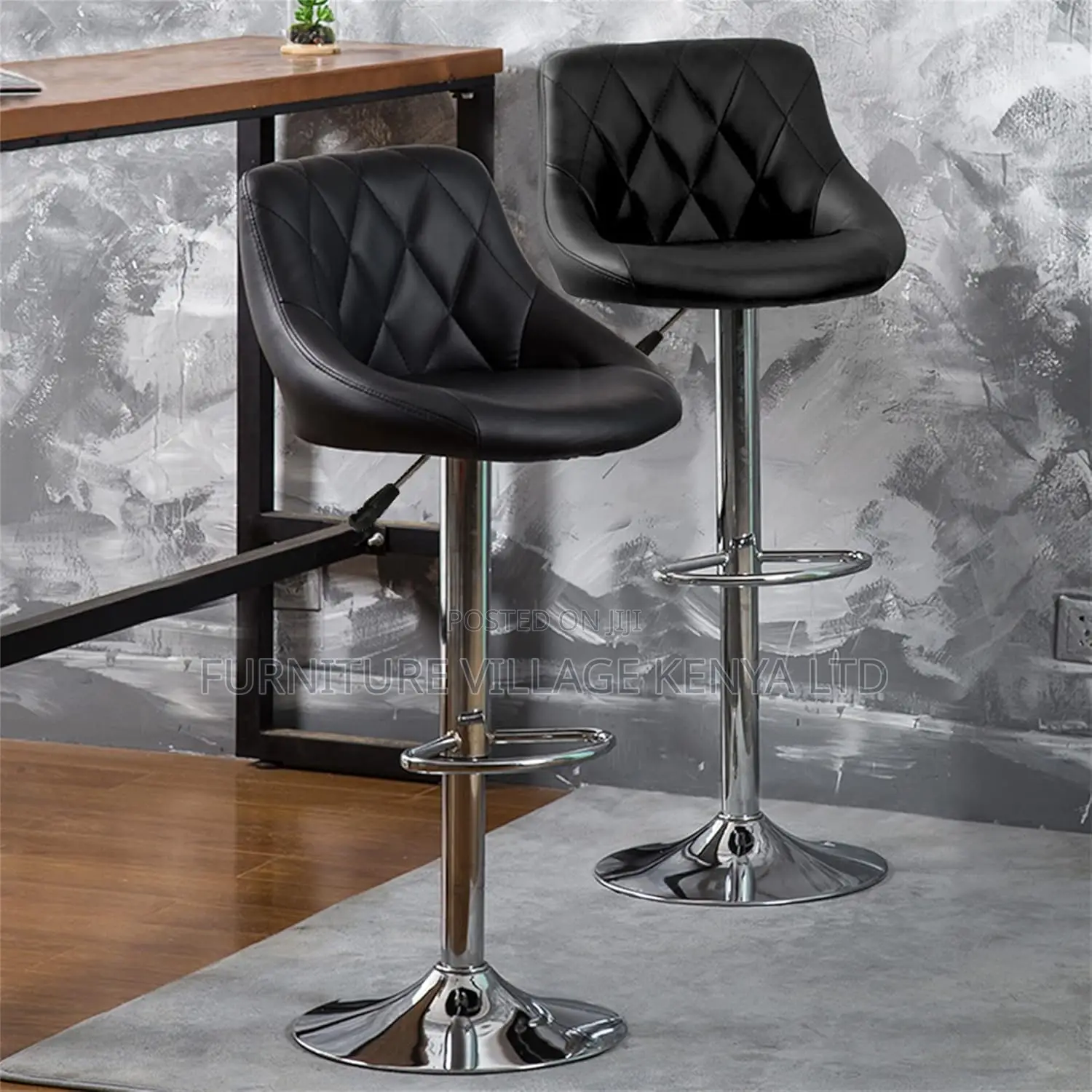 Bar Stool Pu Kitchen Chair Height Adjustable