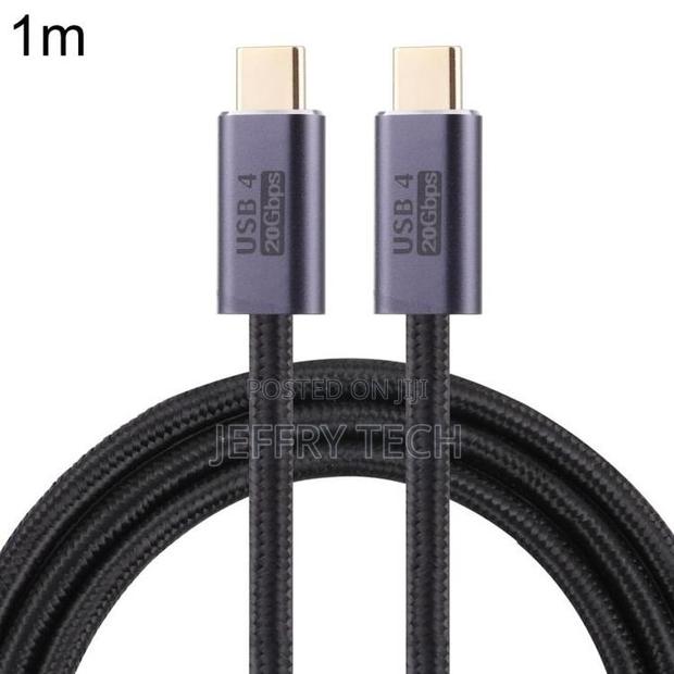 Usb 4 Type-C Male to Male Data Cable, Cable Length:1m