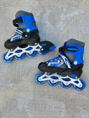 Adjustable Blue Rollers Skates Shoes for Kids