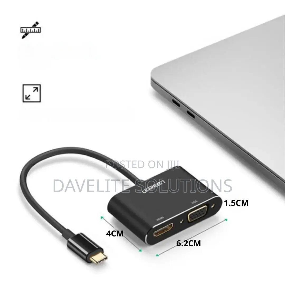 Ugreen Usb-C to Hdmi + Vga +Usb 3.0 Adapter With Pd