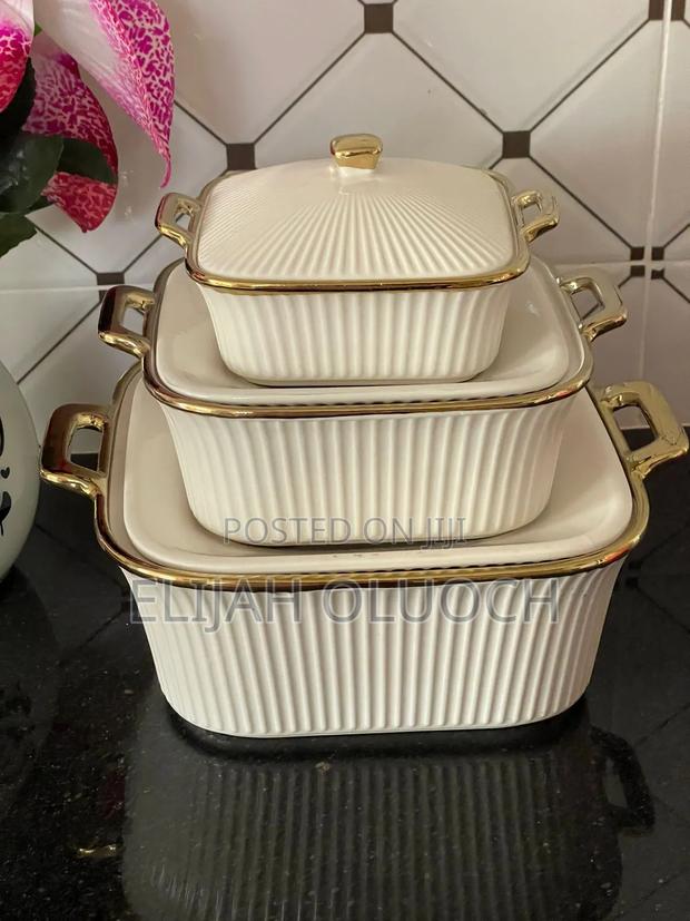 Ridged Serving Dishes Set - thumbnail 2
