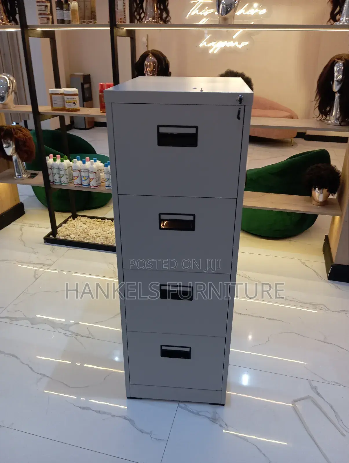 4 Drawer Metallic Storage Cabinet
