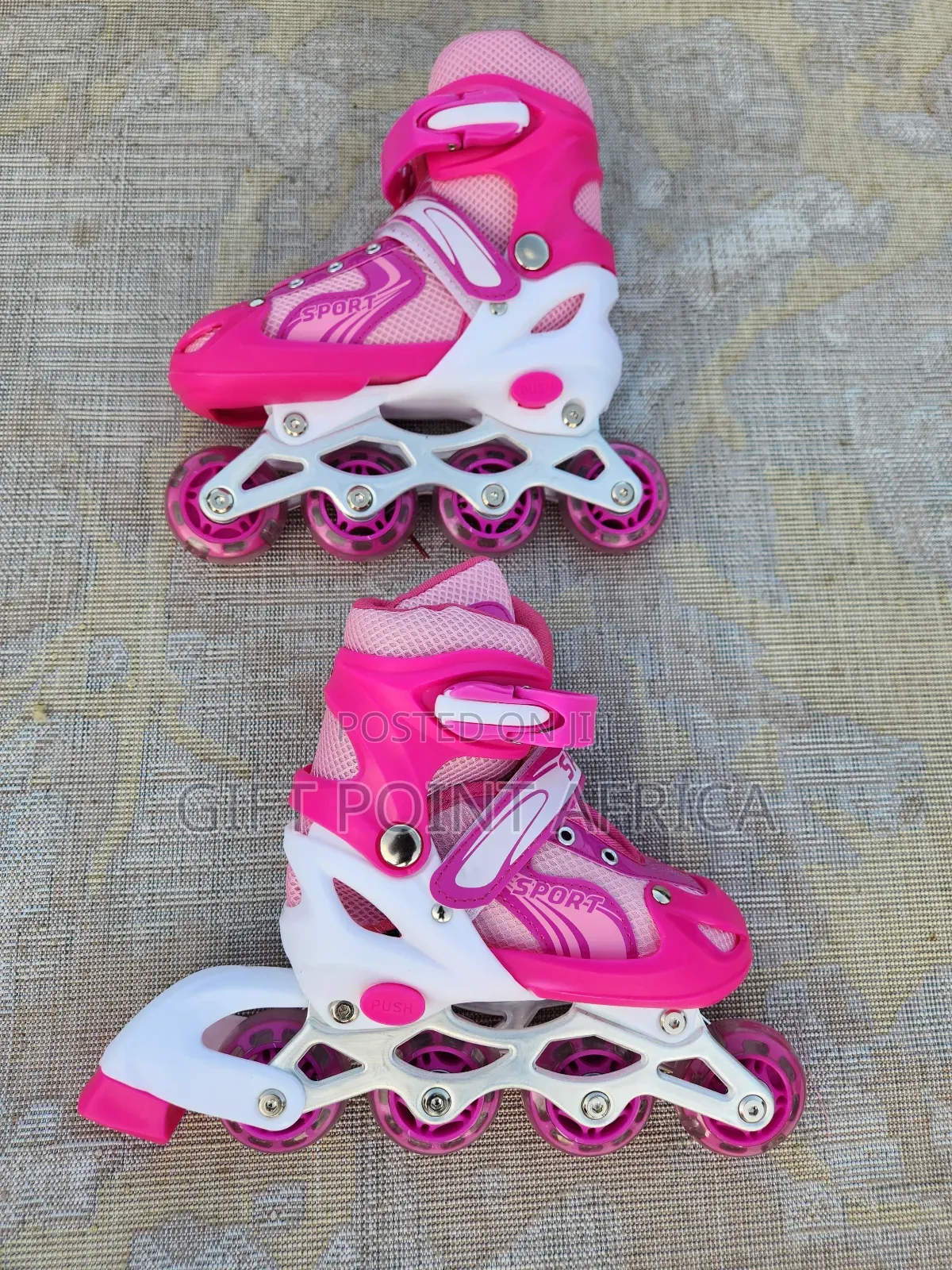 Adjustable Pink Roller Skates for Kids(31-42)