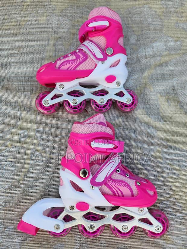 Adjustable Pink Roller Skates for Kids(31-42) - thumbnail 2