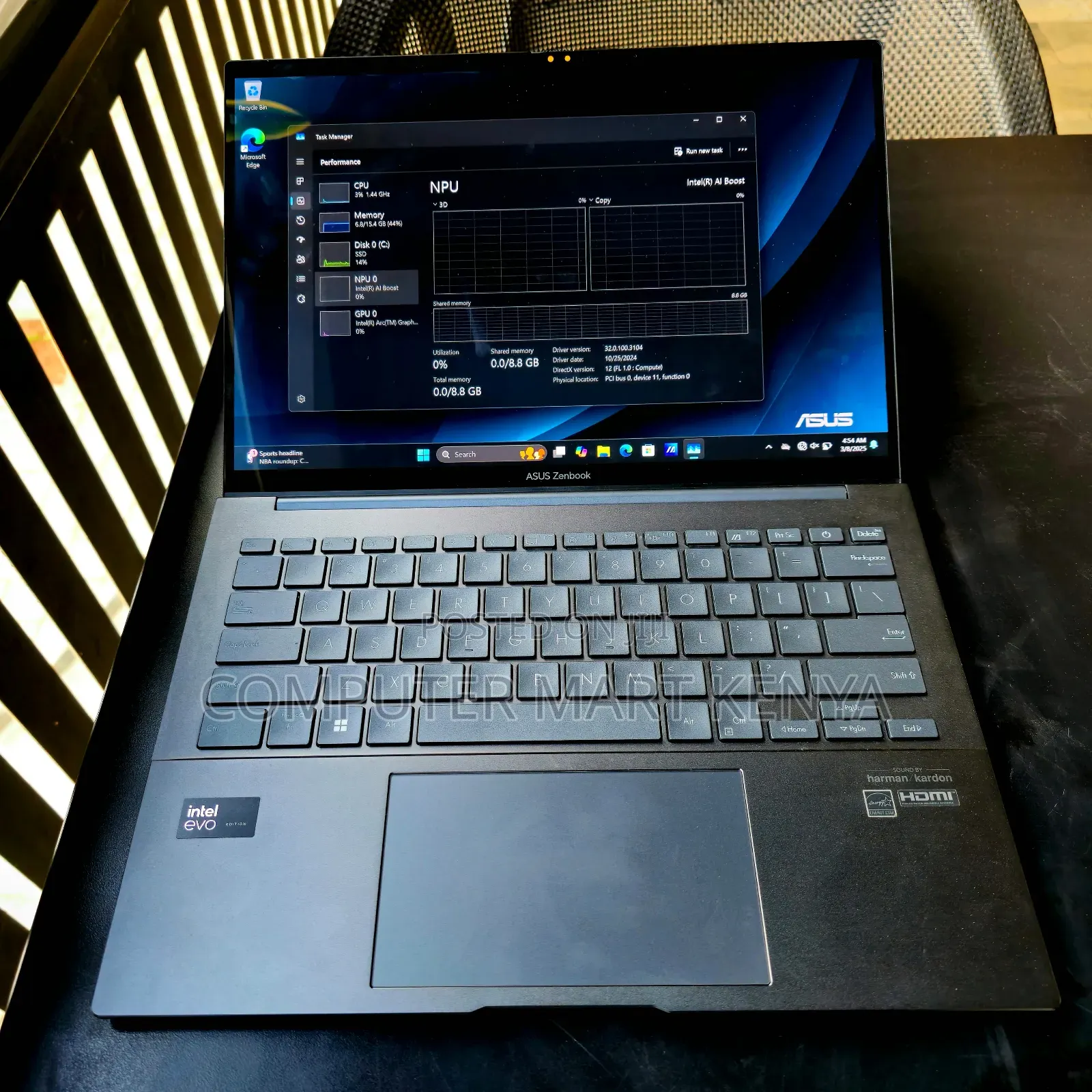 Laptop Asus Zenbook 14 UX434 16GB Intel Core Ultra 7 SSD 1T