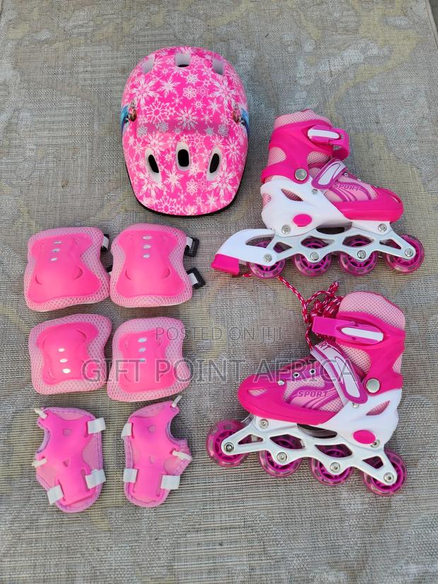 Adjustable Pink Complete Set Skating Kits for Kids - thumbnail 2