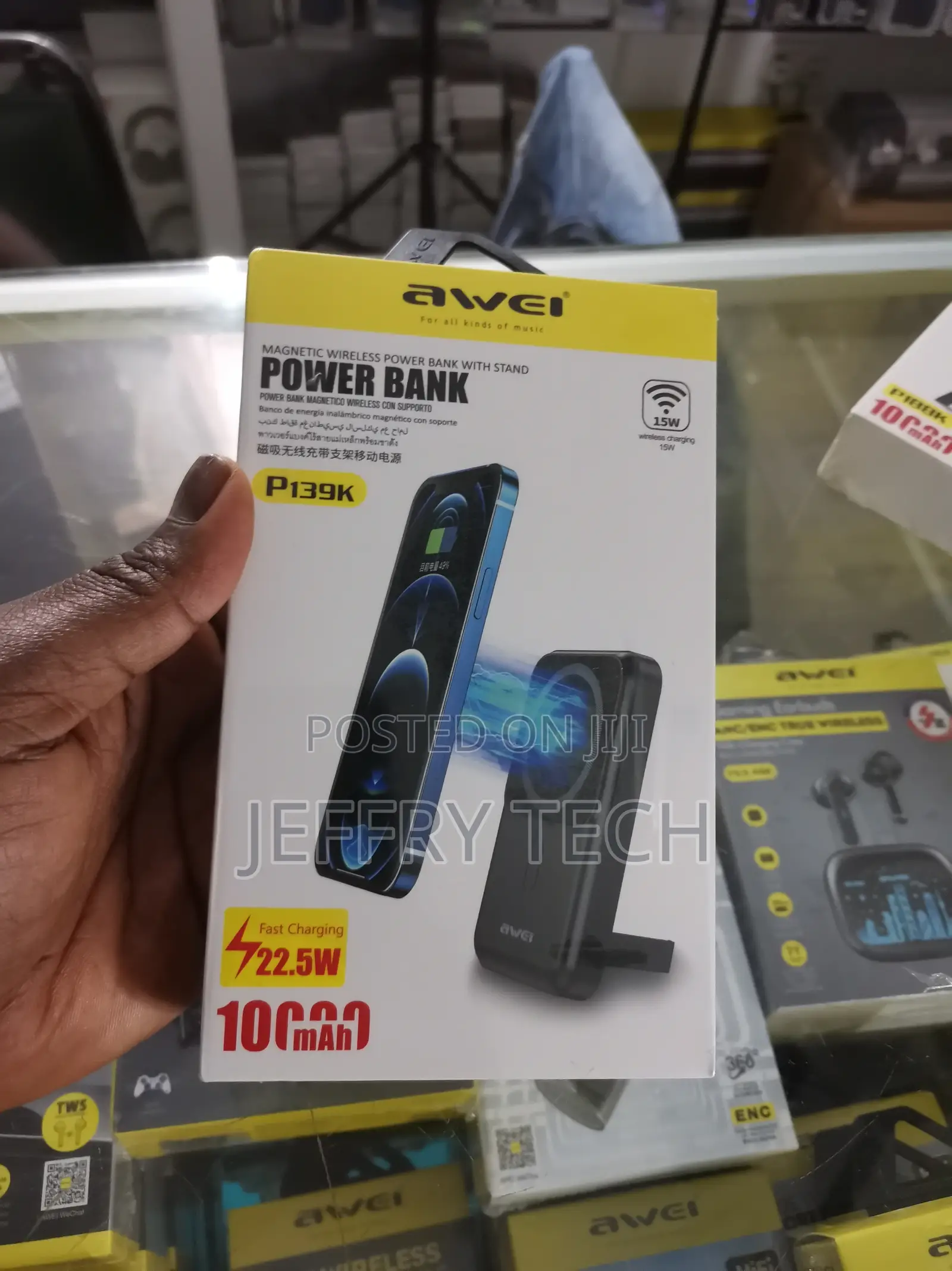 Awei P139k 10000mah 15w Wireless Power Bank