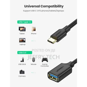 Ugreen Otg Cable Adapter Usb-C 3.1 Male to Usb-a 3.0 Female