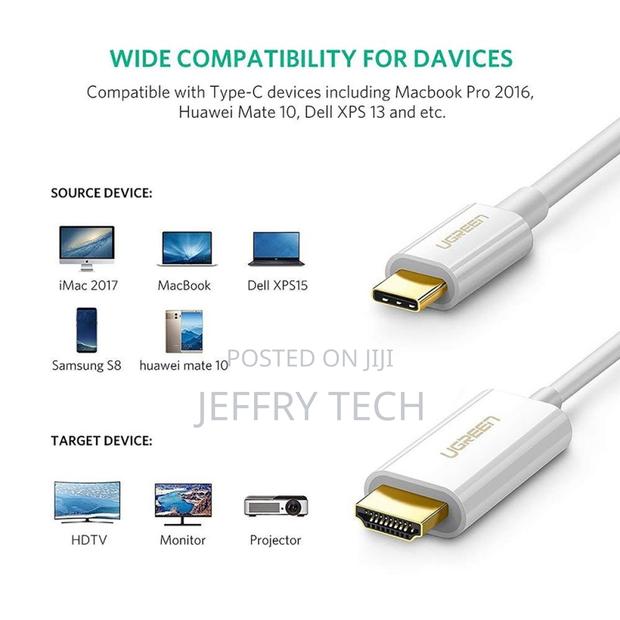 Ugreen Usb-C Male to Hdmi Male Cable 1.5m, Support at 30hz - thumbnail 3