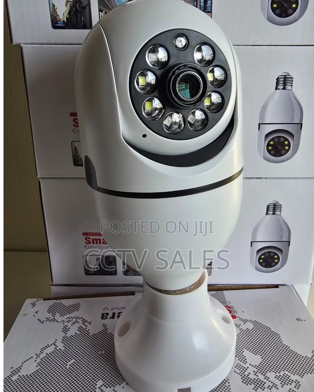 Wi-Fi CCTV Camera 1080p Wireless PTZ Bulb Shape Indoor 360°°