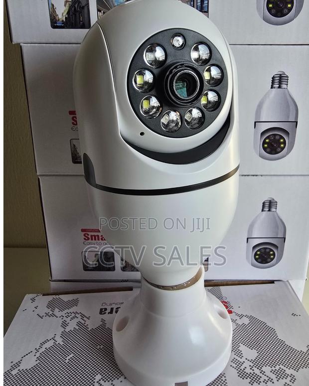Wi-Fi CCTV Camera 1080p Wireless PTZ Bulb Shape Indoor 360°°