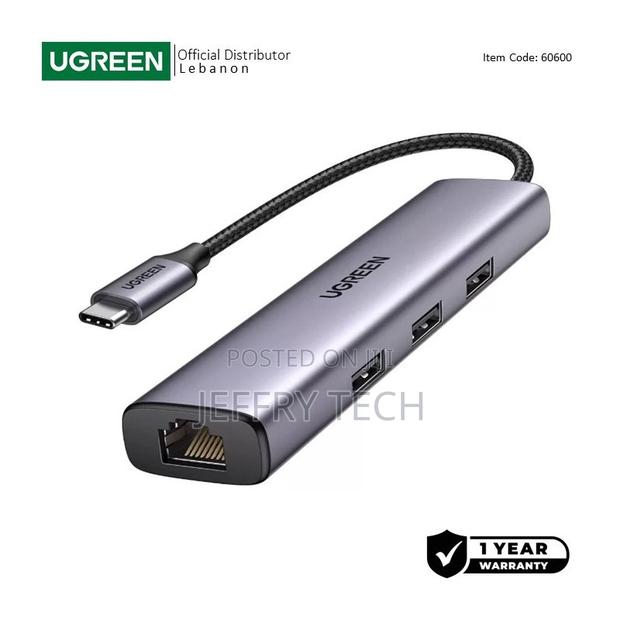 Ugreen 4 in 1 Usb-C Hub to Gigabit Ethernet With 3 * Usb 3.0