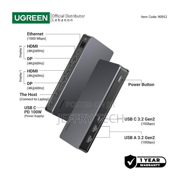 Ugreen Revodok Pro 209 Dual Display 9-in-1 Usb-C Hub Docking