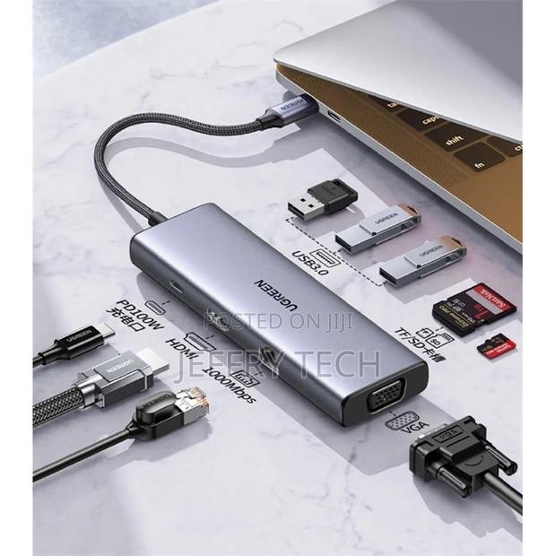Ugreen 9-in-1 Usb-C Hub Docking Station Hdmi + 3xusb + Sd - thumbnail 2