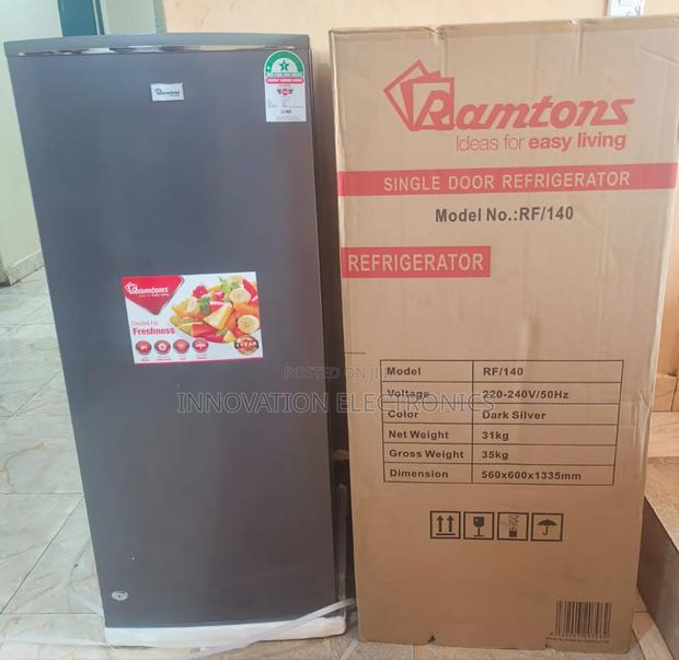 Ramtons Rf/140-Single Door 180lt Fridge-Silver