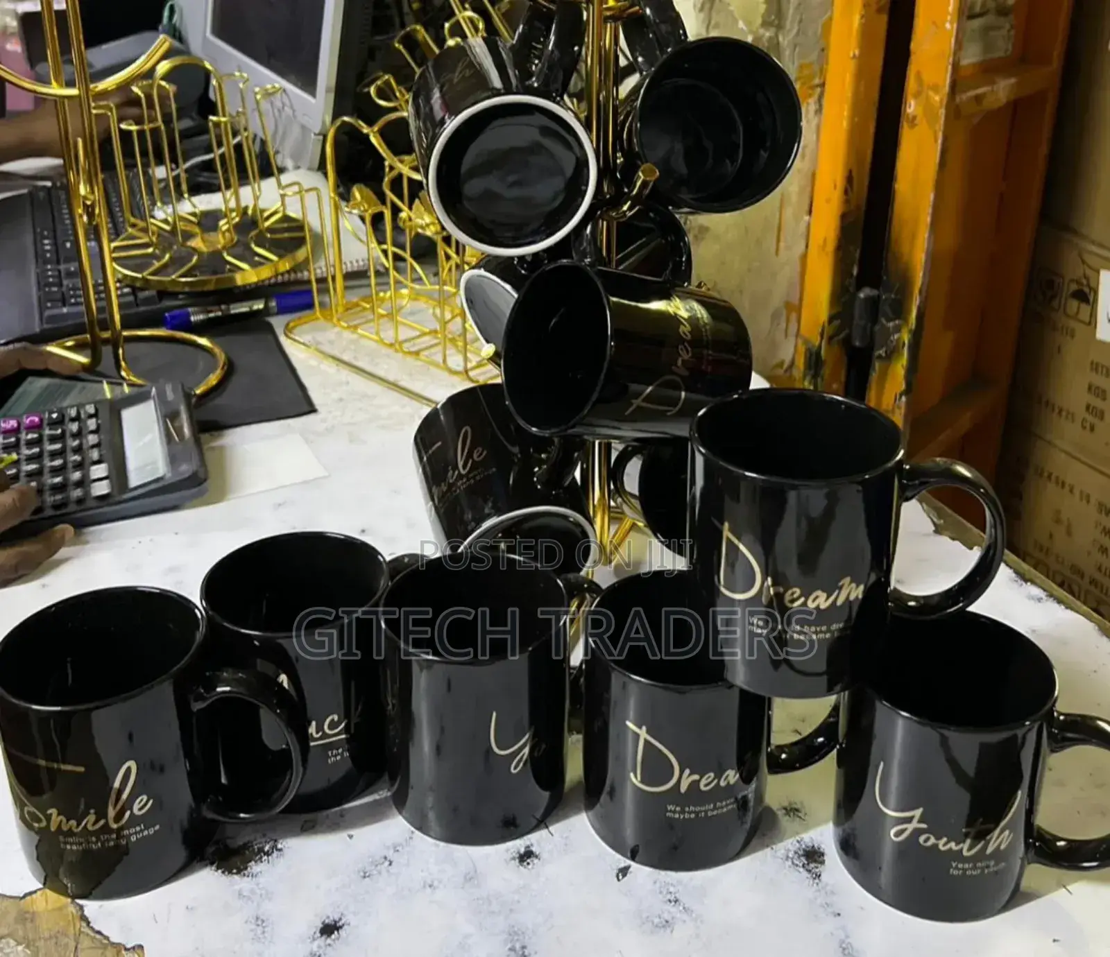 6 PCS Ceramic Mugs 32 Cl