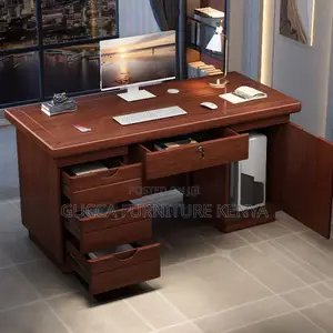 Office Tables:Nut-Brown Executive Office Table 120cm