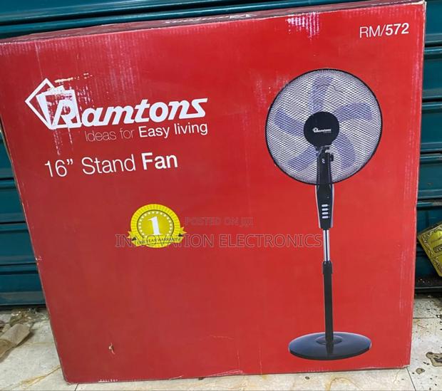 Ramtons Rm/572 - Black Econo Standing Fan - 3 Speed - Black