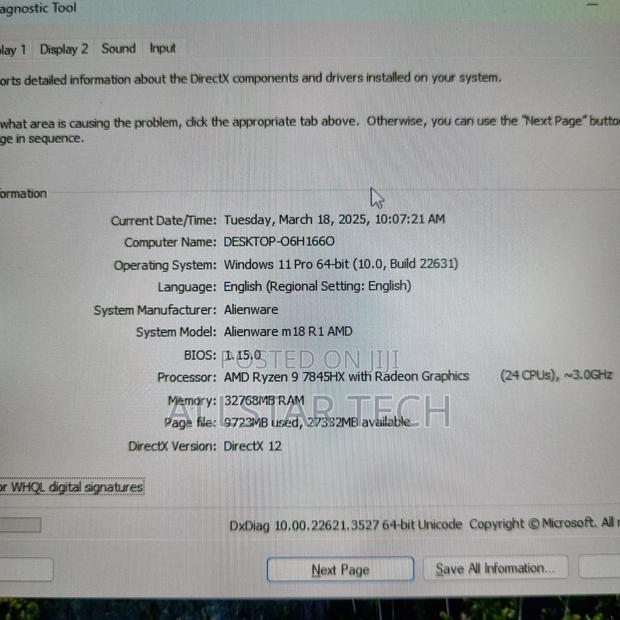 Laptop Dell Alienware M18X 32GB AMD Ryzen 9 SSD 2T - thumbnail 5