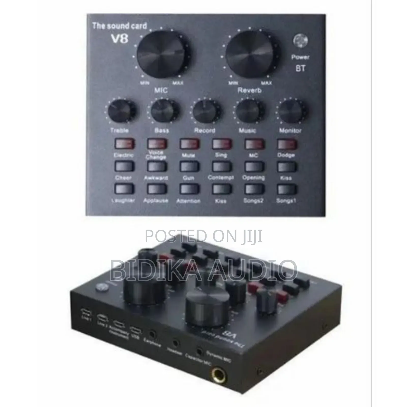 V8 Sound Card, Bluetooth Sound Effects Board for Podcast