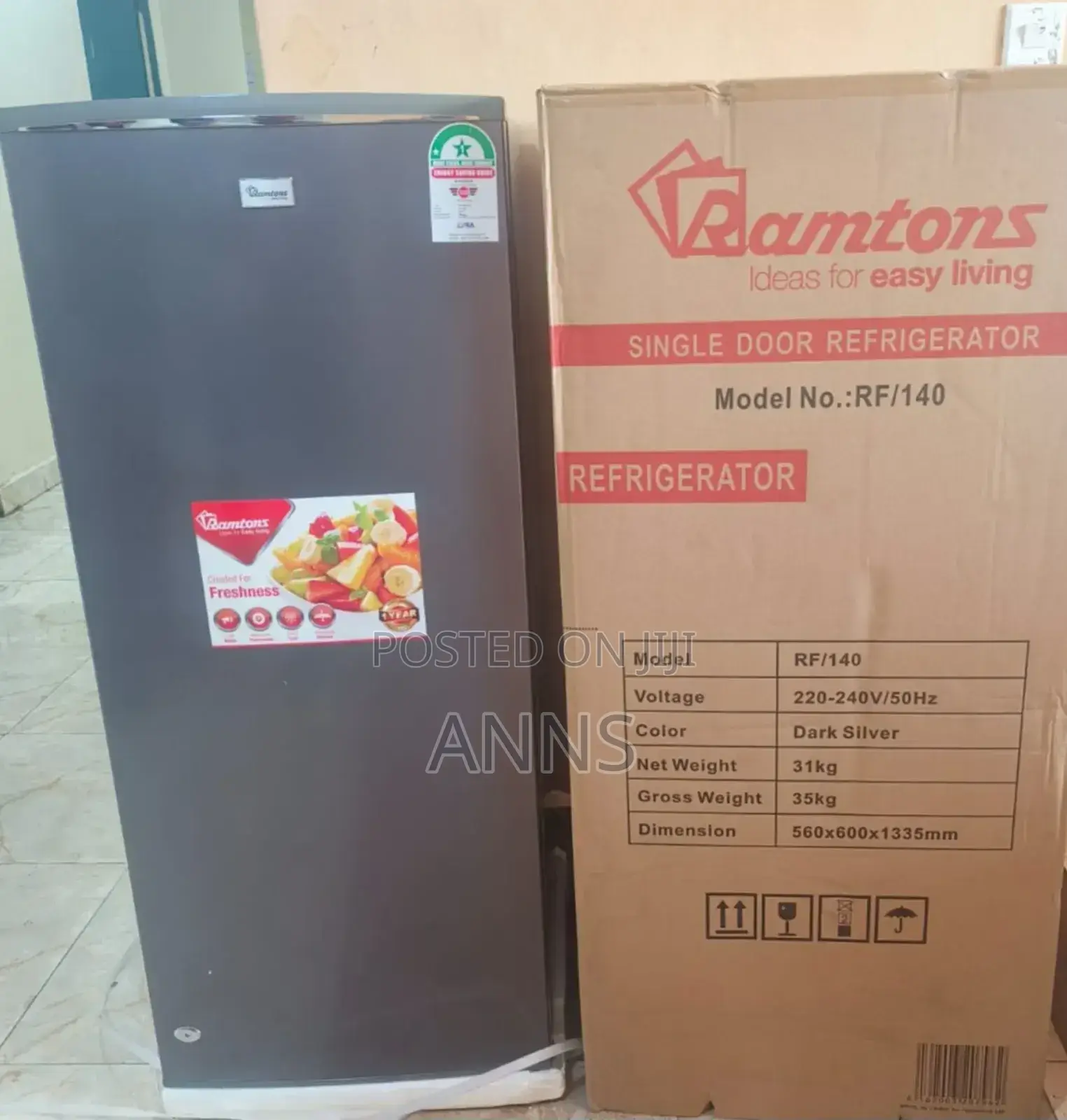 Ramtons 180 Litres Rf/140-Single Door Fridge-Silver