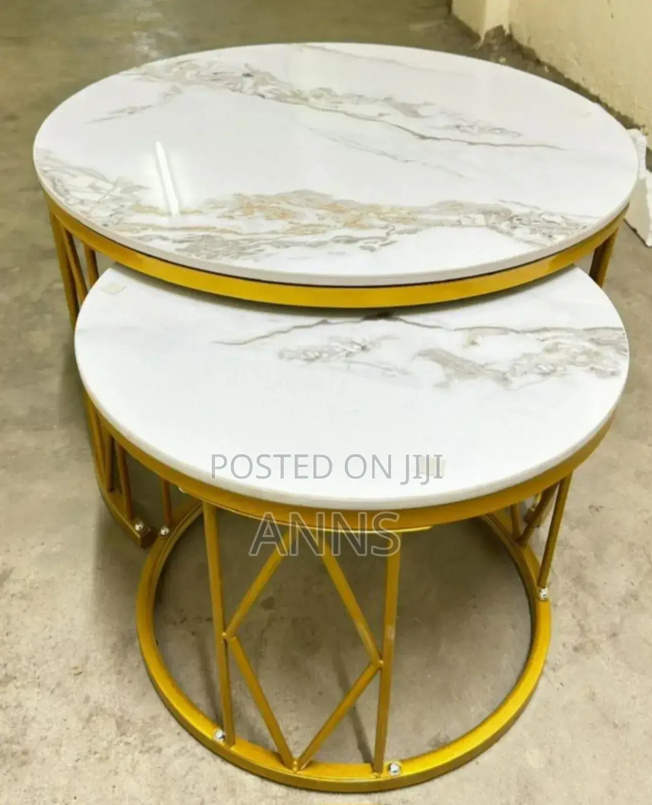 Round Pure Marble Coffee Table