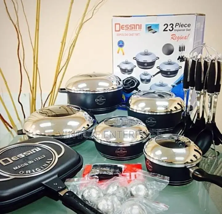 23pcs Black Dessini Cookware Set