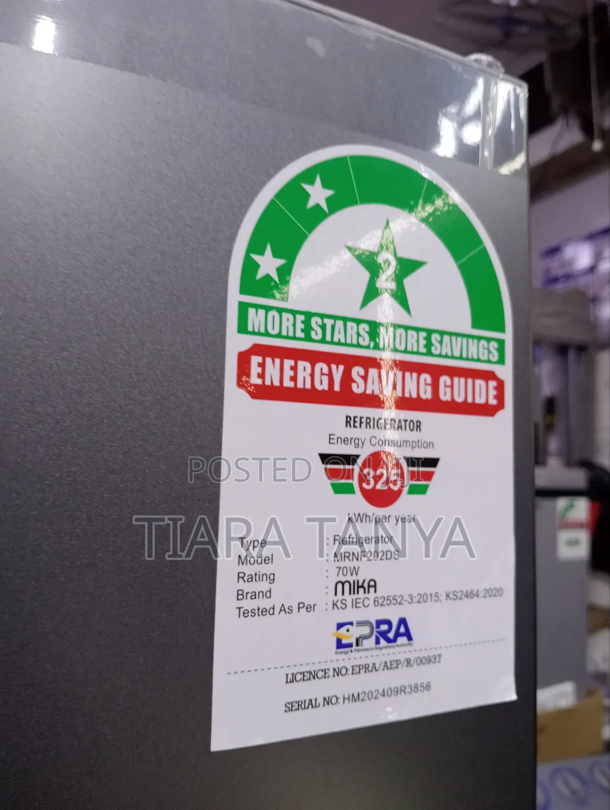 Mika Mrnf202ds 202l No Frost Fridge