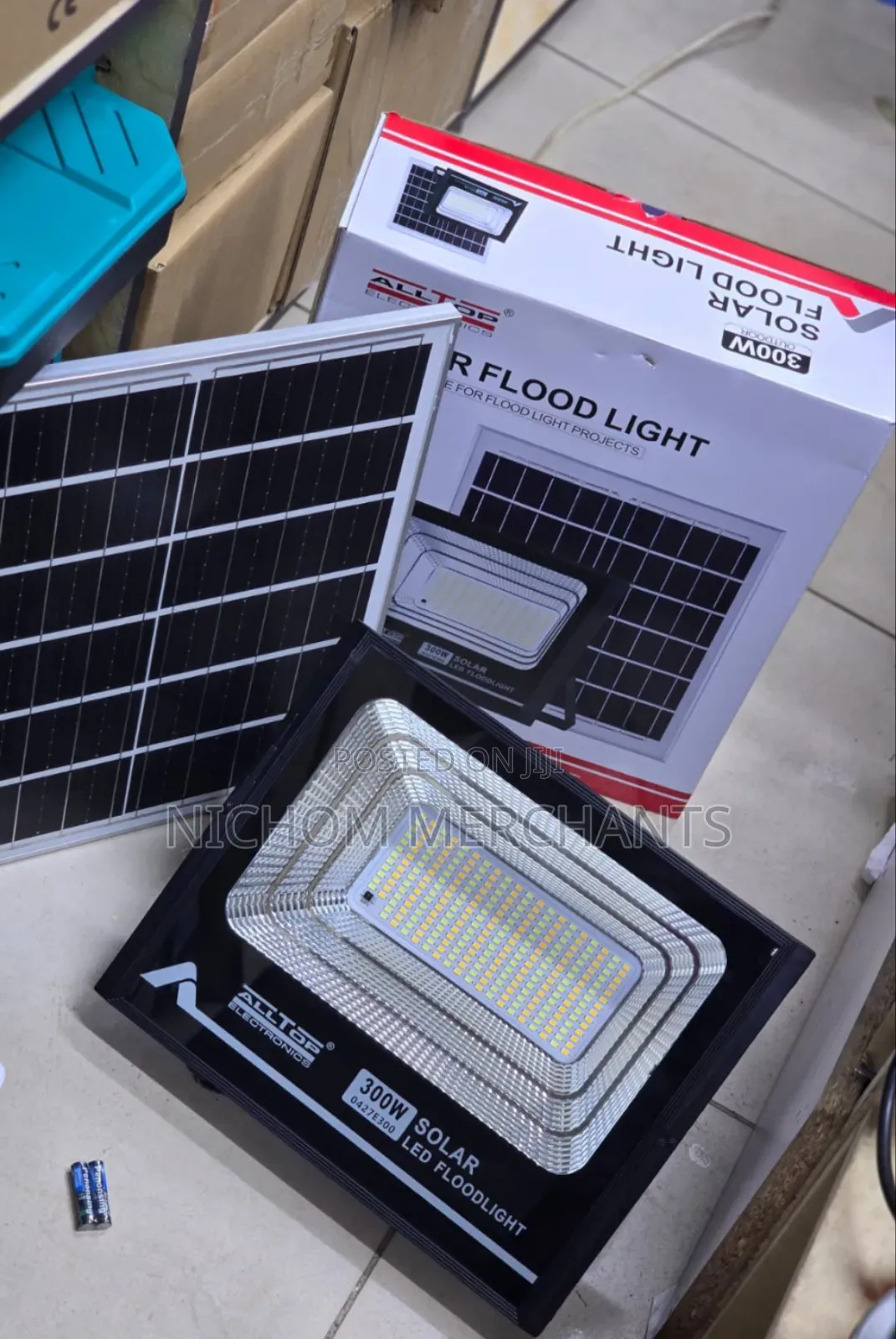 Alltop 300watts Solar Floodlight Dust to Dawn