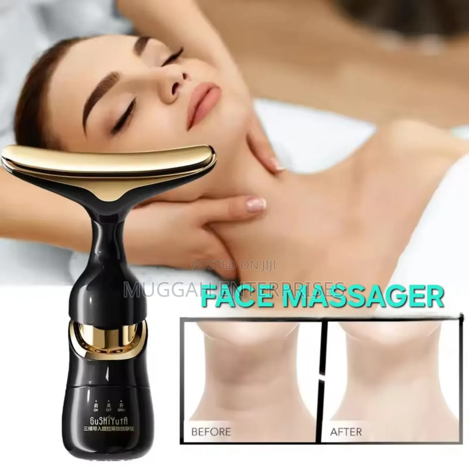 Electric Neck Massager Stretch Mark Remover Face Liner