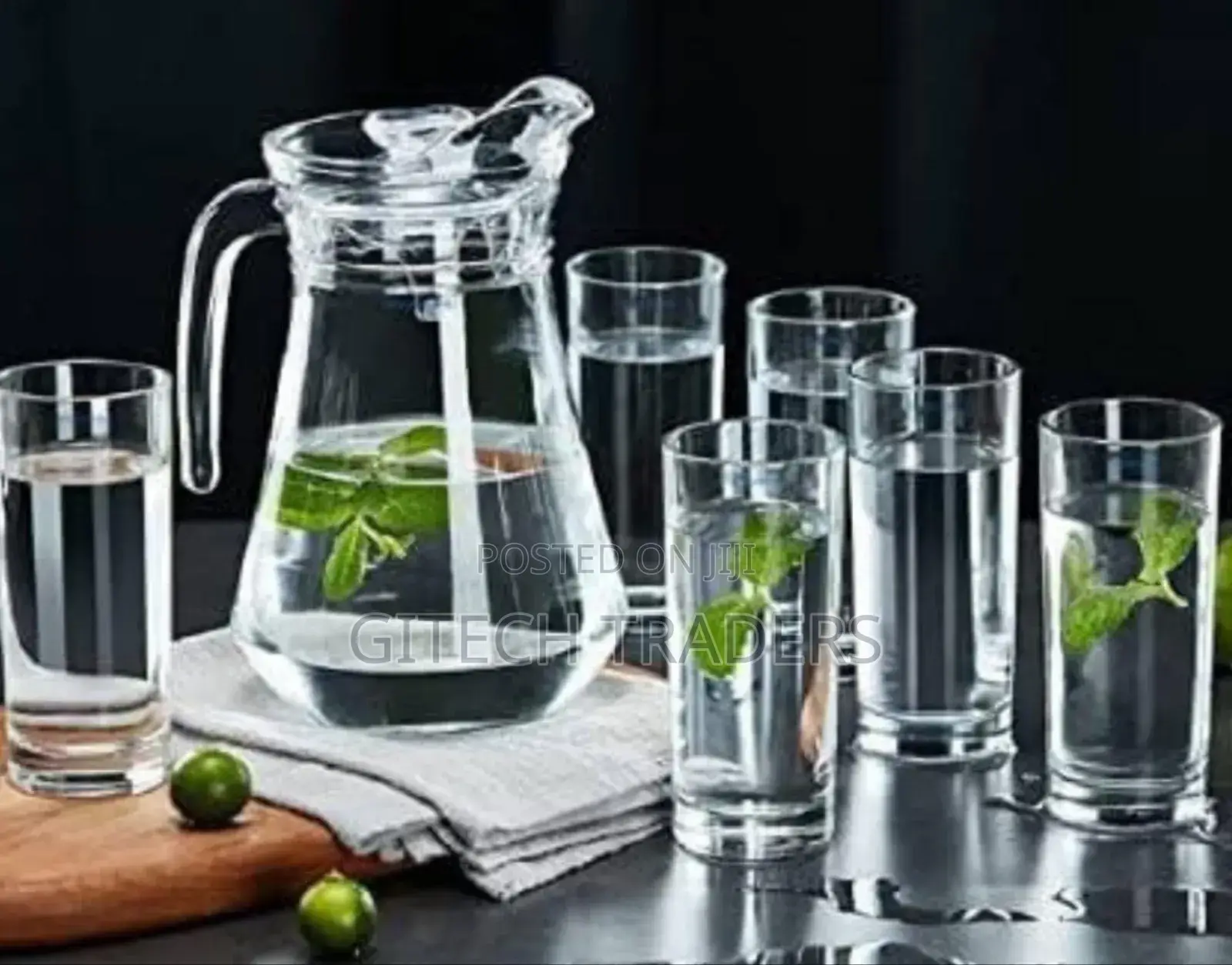 Water Set
6 PCS Highball Glasses 
1.3 LTRS Jar
