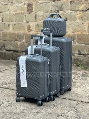 Unbreakable Double Zip Rubber Suitcase 3in1 Suitcase Set